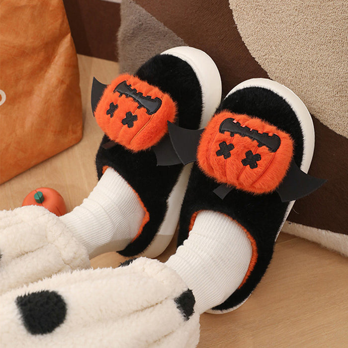 Whimsical Winged Pumpkin Slippers for Cozy Nights