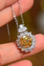 Yellow Lab-Grown Diamond 5 Carat Sterling Silver Necklace with Zircon Accents - Elegant Elegance