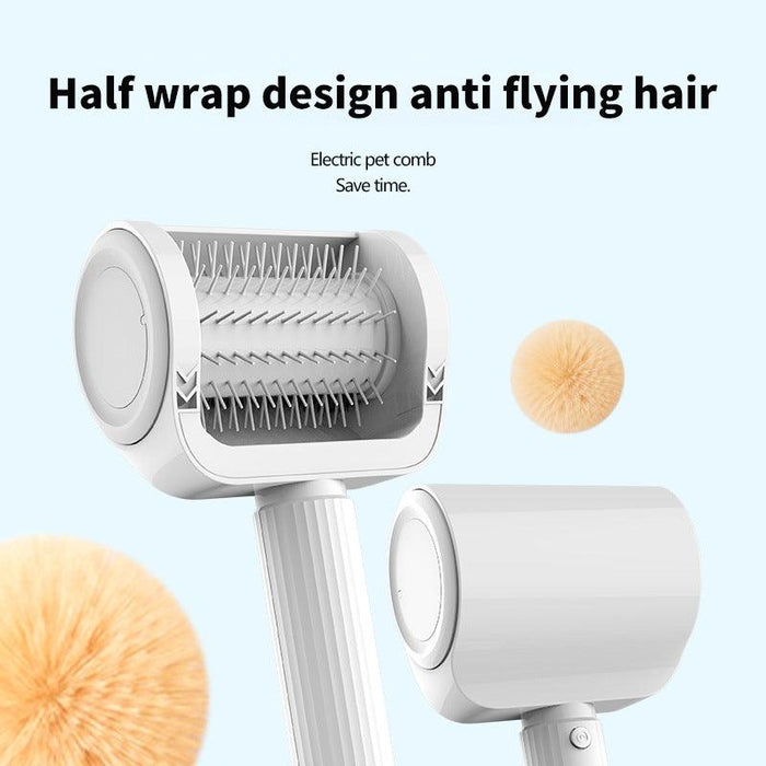 Smart Automated Pet Grooming Comb with Relaxing Massage and Effortless Hair Removal