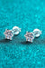 Radiant 1 Carat Rhodium-Plated Lab-Grown Diamond Stud Earrings