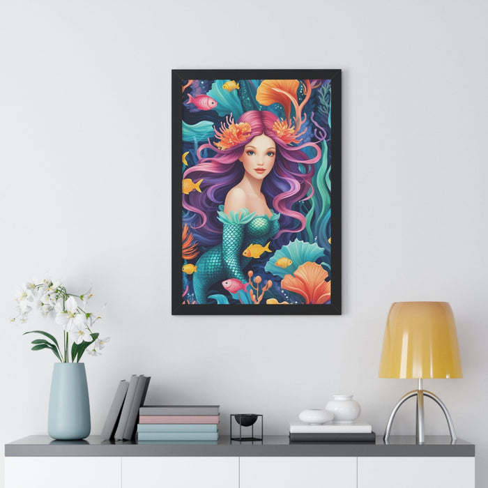 Enchanted Mermaid Retreat Vertical Wall Art - Artisan Designed by Maison d'Elite