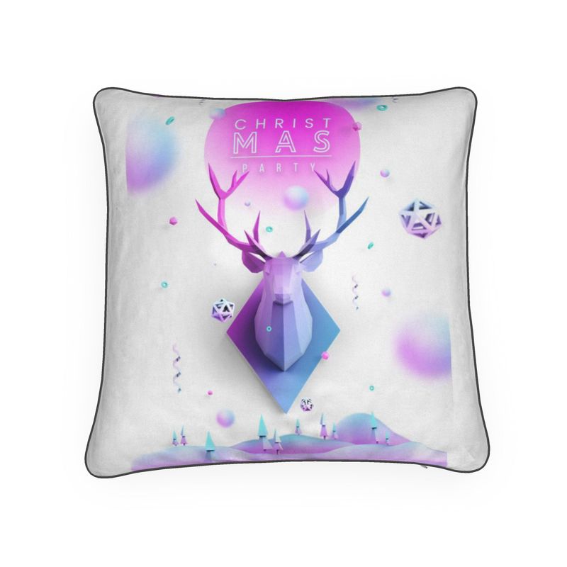 Luxury Cushion with Christmas Deer head