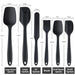 6-Piece High-Quality Silicone Spatula Collection - Essential Tools for Cooking, Baking, and Mixing