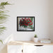 Rose Crystal Vase Art Print on Matte Canvas with Black Pinewood Frame - Eco-Friendly Elegance