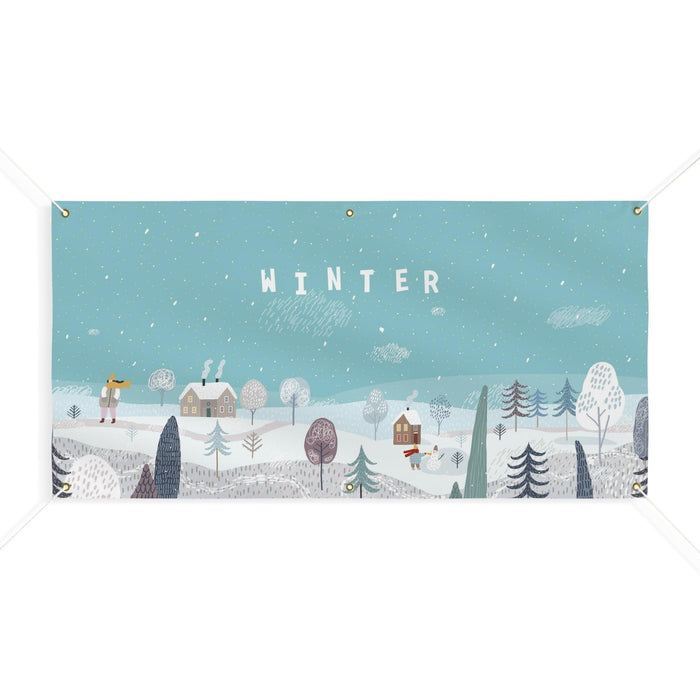 Personalized Winter Wonderland Vinyl Banner - Custom Decor for Any Occasion