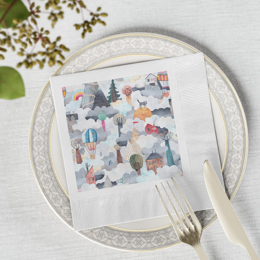 Refined White Coined Napkins: Exquisite Elegance for Unforgettable Occasions