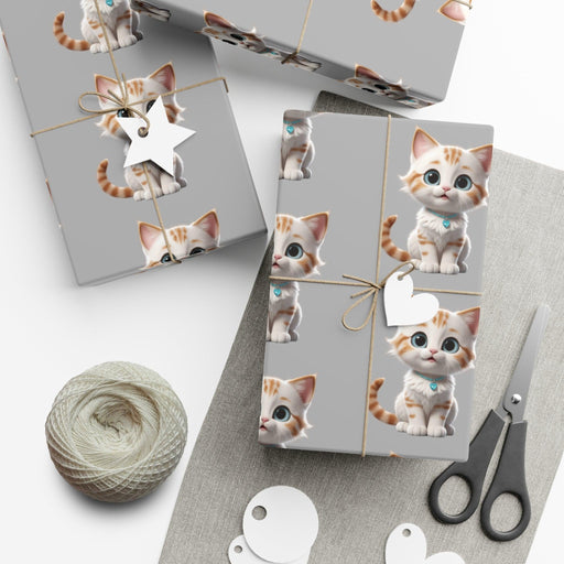 Eco-Conscious Cat Lover's Christmas Gift Wrap Set