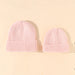 Cozy Solid Color Thick Striped Family Woolen Hats for Parents and Kids