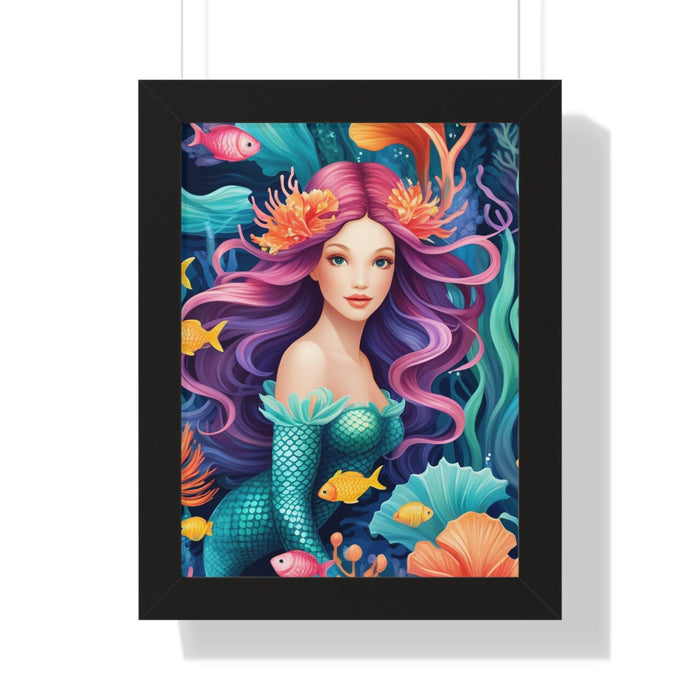 Enchanted Mermaid Retreat Vertical Wall Art - Artisan Designed by Maison d'Elite