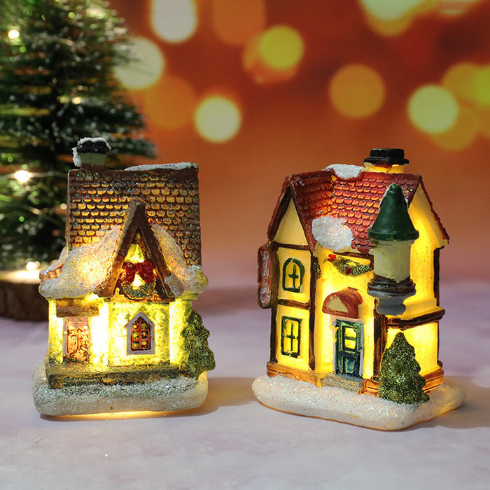 Christmas Decorations Micro Landscape Resin House