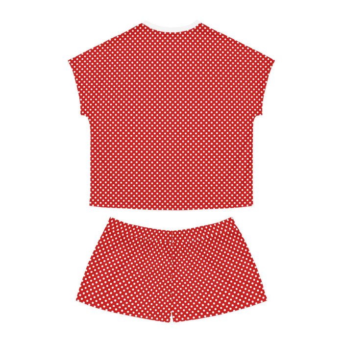 Luxe Red Polka Dot Women's Short Sleep Set