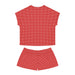 Luxe Red Polka Dot Women's Short Sleep Set