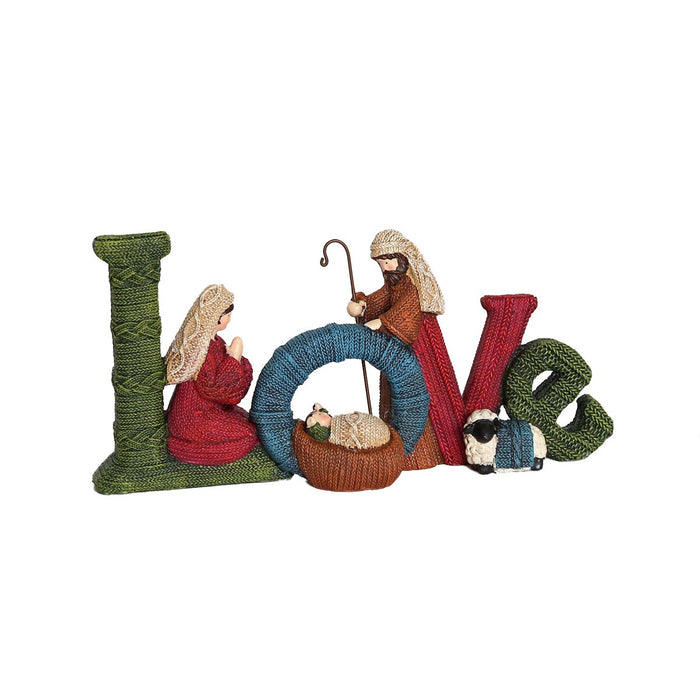 European-style LOVE/FAMILY Resin Ornaments for Home Decor and Holiday Gifting