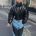 Luxe Black Bubble Puffer Jacket - Ultimate Y2K Street Style Elegance