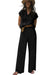 Effortless Elegance: Cozy Black Knit V Neck Sweater and Wide Leg Pants Set