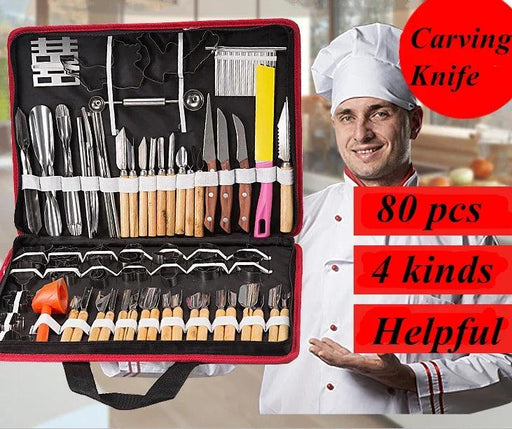 Culinary Mastery: 80-Piece Premium Carving Toolkit for Stunning Food Decorations