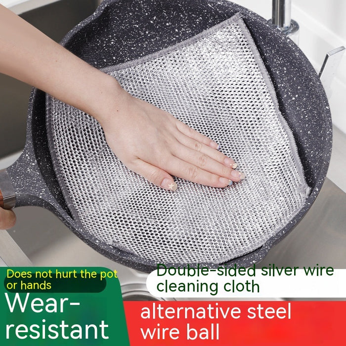 Microfiber Steel Wire Cleaning Cloths for Kitchen Dishes