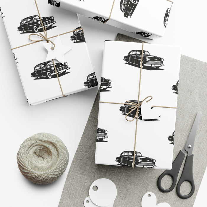 Peekaboo Classic Car Exquisite USA-Made Gift Wrap Paper