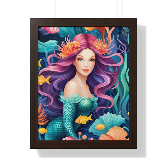 Enchanted Mermaid Retreat Vertical Wall Art - Artisan Designed by Maison d'Elite