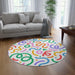 Vibrant Chenille Round Area Rug - Chic Home Decor - 60x60 Inch