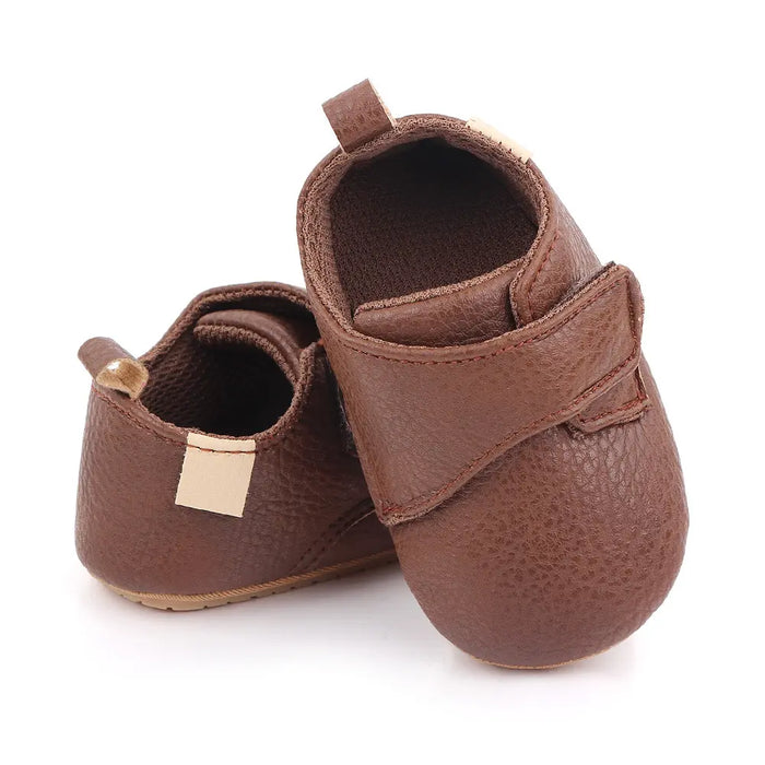 Newborn Baby Shoes Baby Boy Girl Shoes Classic Leather Rubber Sole Anti-slip