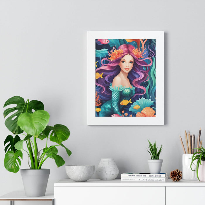 Enchanted Mermaid Retreat Vertical Wall Art - Artisan Designed by Maison d'Elite