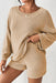 Khaki Knit Sweater and Shorts Set: Chic Comfort for Every Occasion