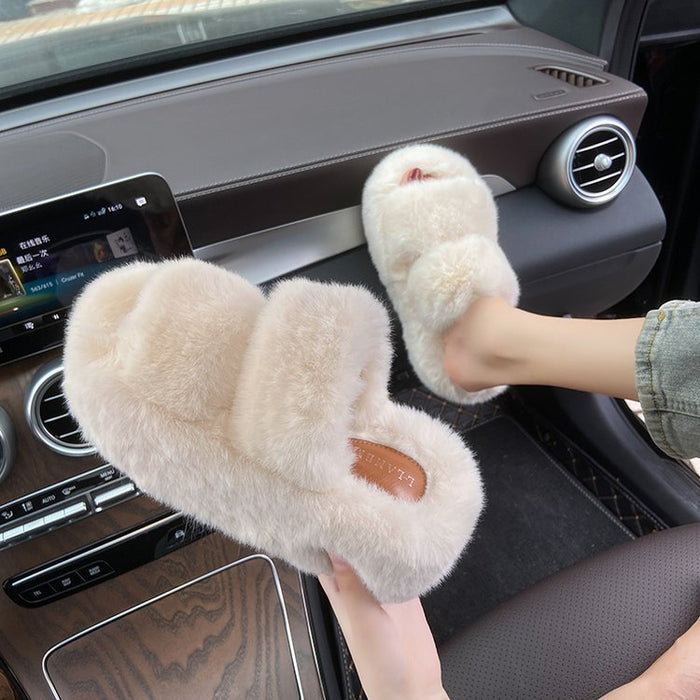 Leisure Fleece-lined Platform Slippers