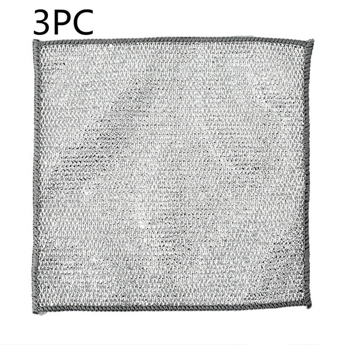 Microfiber Steel Wire Cleaning Cloths for Kitchen Dishes