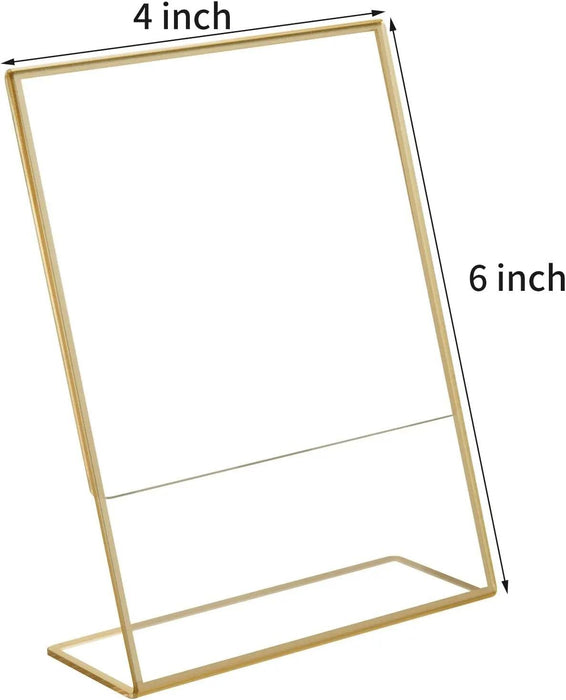 Elegant Gold Acrylic Sign Holder Set for Versatile Display Options