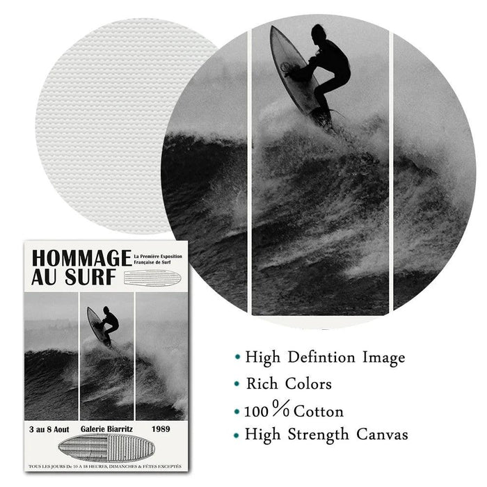 Coastal Surfing Showcase Art Print for Modern Beach Vibe