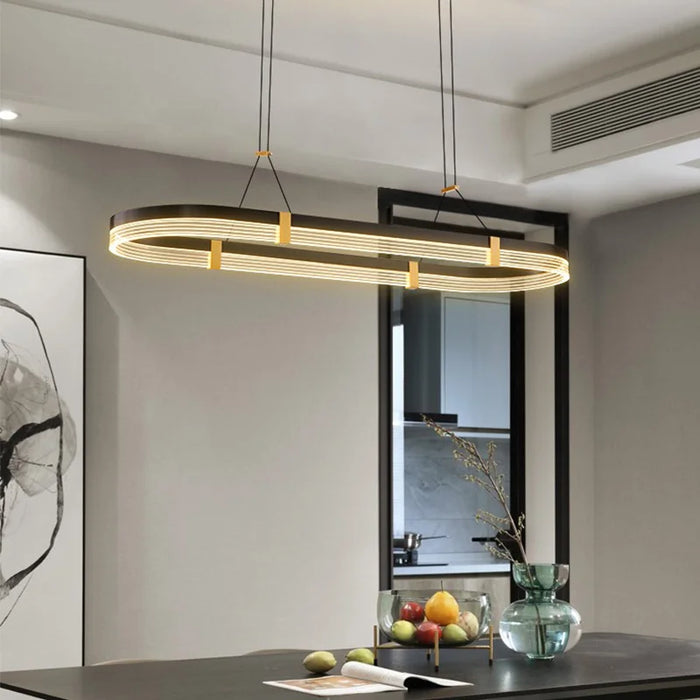 Customizable Adjustable LED Chandelier with Dimmable Light Features