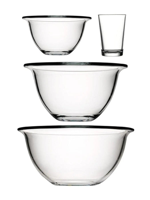 4-Piece Versatile Meal Prep Glass Bowl Set for Salads, Soups, and Noodles