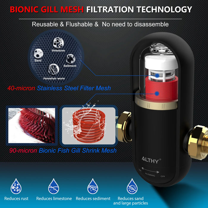 Whole House Water Filter System with Automatic Backwash Feature