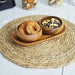 Elegant Handcrafted Acacia Wood Snack and Dip Bowl Set – 3-Piece Dining Collection