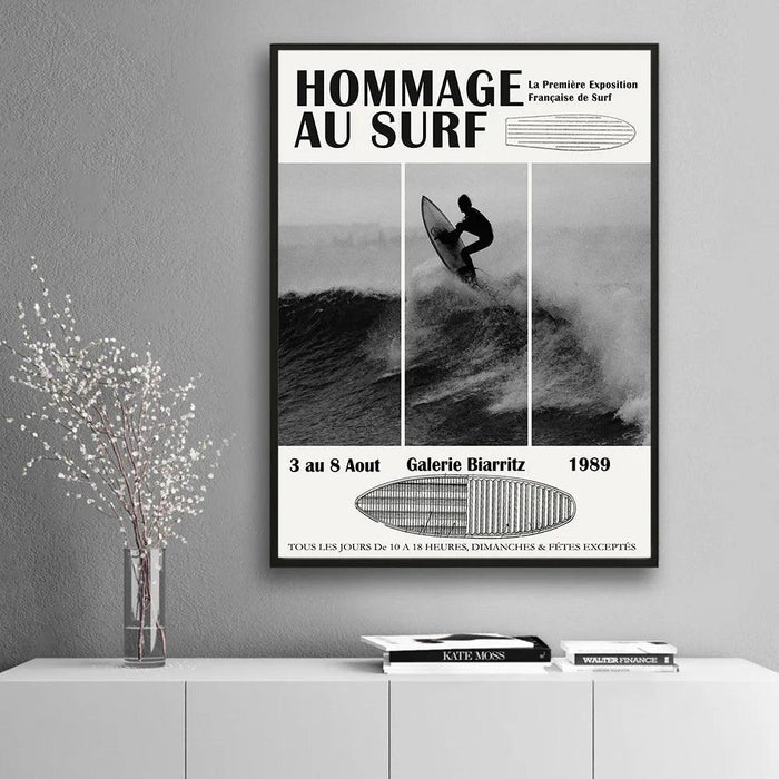 Coastal Vibes: Modern Surfing Art Print for Chic Beach House Decor