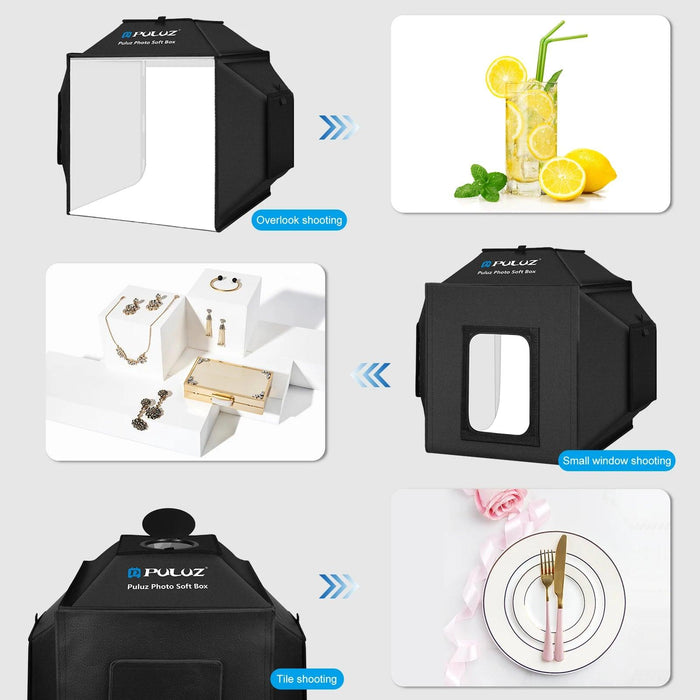 Portable Photography Softbox Studio Kit with Four Vibrant Backdrops