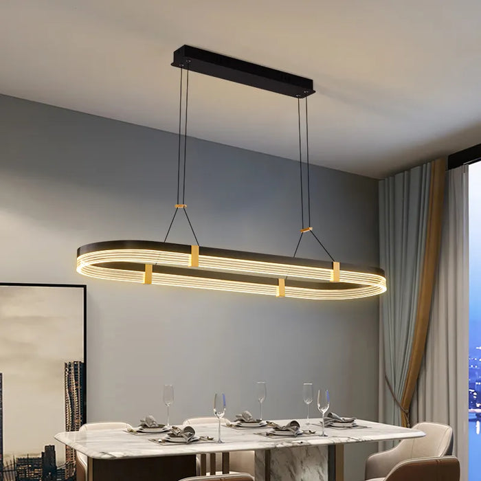 Customizable Adjustable LED Chandelier with Dimmable Light Features