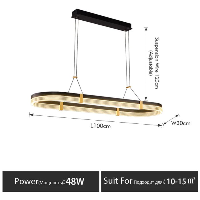 Customizable Adjustable LED Chandelier with Dimmable Light Features