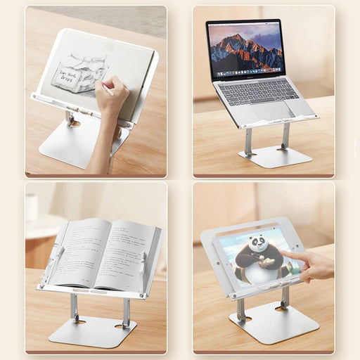 Aluminum Book Stand with Adjustable Design