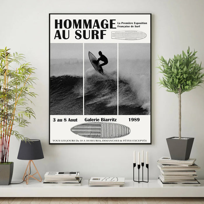 Coastal Surfing Showcase Art Print for Modern Beach Vibe
