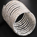 Glamorous Multilayer Silver Crystal Arm Chain Bracelet