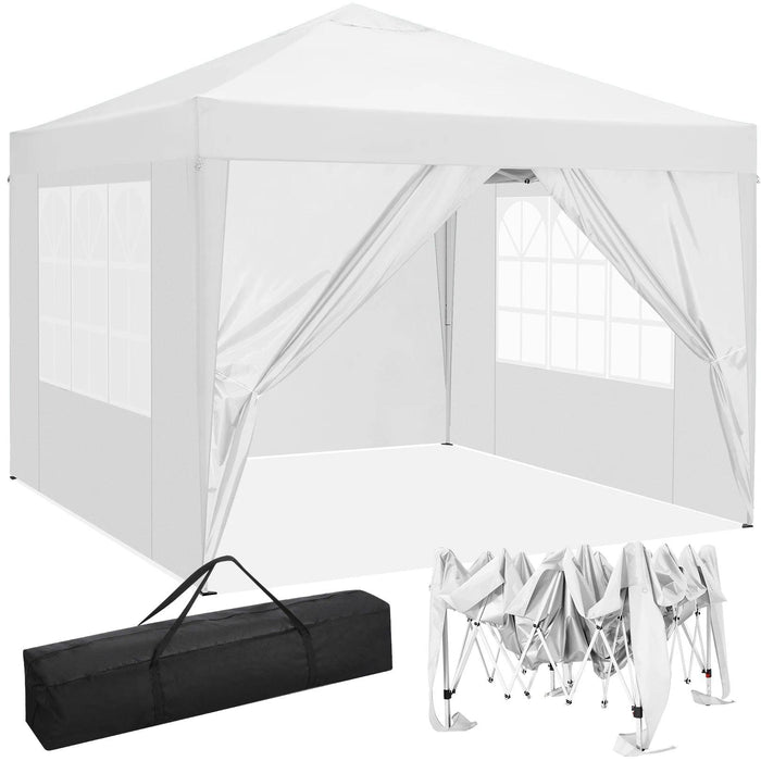 10x10 Instant Waterproof Canopy Tent with Removable Sidewalls - Portable Outdoor Shelter for Parties and Events with Carry Bag