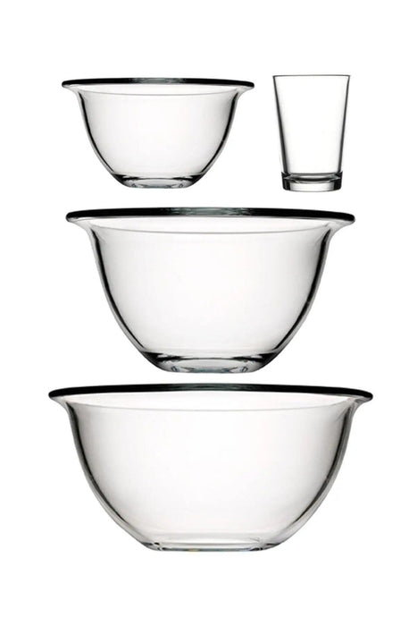 4-Piece Versatile Meal Prep Glass Bowl Set for Salads, Soups, and Noodles