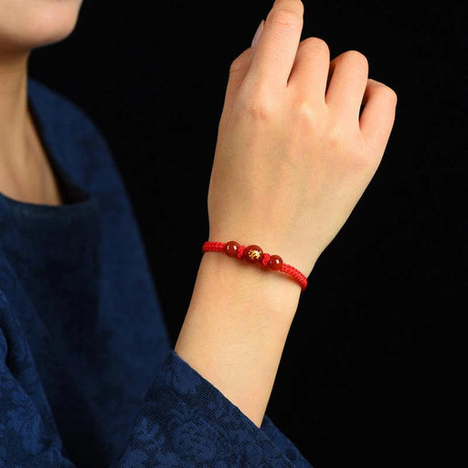 Lucky Dragon Wealth Charm Red Rope Bracelet - 2024 Chinese Zodiac Prosperity Gift