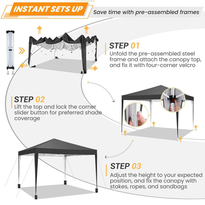 10x10 Instant Portable Canopy Tent with UV Protection and Waterproof