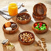 Elegant Handcrafted Acacia Wood Snack Bowl Set - 6 Unique Bowls for Serving Nuts, Fruits, and Desserts - Perfect Kitchen Addition