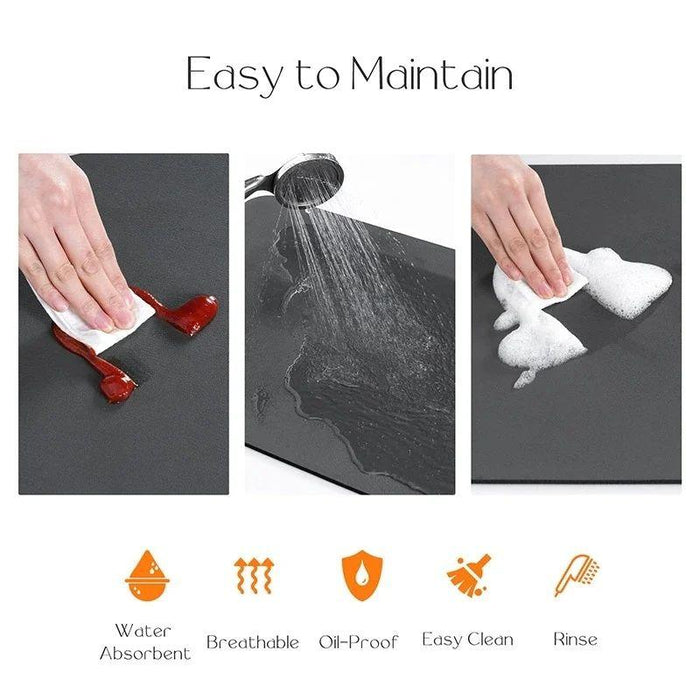 Elevate Your Kitchen Decor with the Luxe Water-Absorbent Dish Drying Mat
