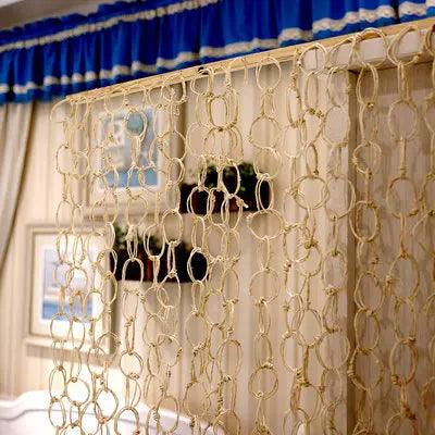 Natural Handmade Corn Straw Room Divider - Eco-Friendly Reed Curtain Screen