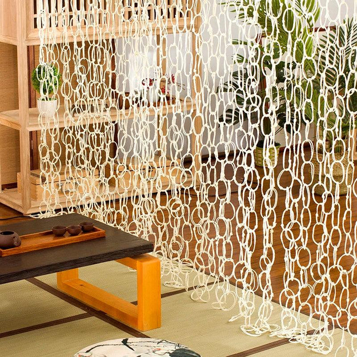 Natural Handmade Corn Straw Room Divider - Eco-Friendly Reed Curtain Screen